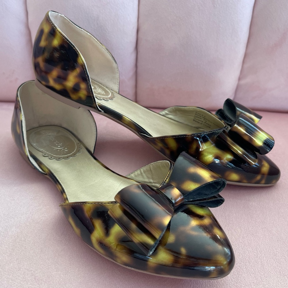 Joyfolie Tortoise Valora D'Orsay Flat 6.5